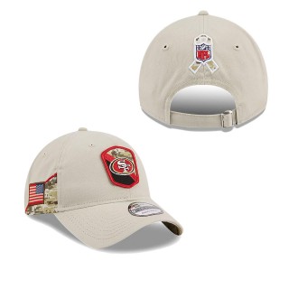 2023 Salute To Service Veterans 49ers Stone 9TWENTY Adjustable Hat