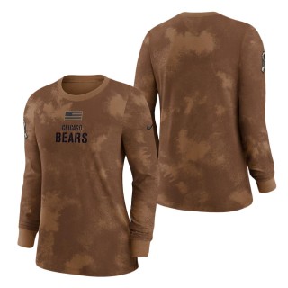 2023 Salute To Service Veterans Bears Brown Long Sleeve Women's T-Shirt