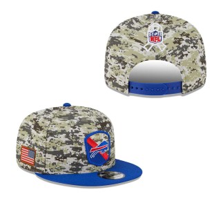 2023 Salute To Service Veterans Bills Camo Royal Snapback Youth Hat