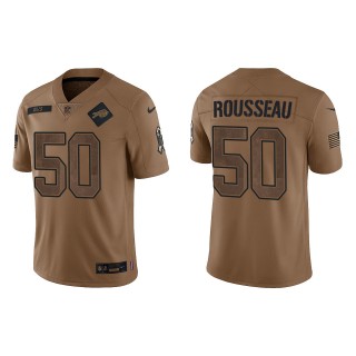 2023 Salute To Service Veterans Gregory Rousseau Bills Brown Jersey