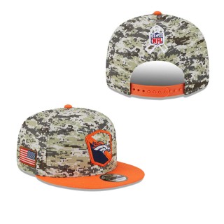 2023 Salute To Service Veterans Broncos Camo Orange Snapback Youth Hat