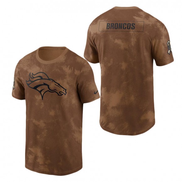 2023 Salute To Service Veterans Broncos Brown Sideline T-Shirt