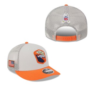 2023 Salute To Service Veterans Broncos Stone Orange Low Profile Snapback Hat