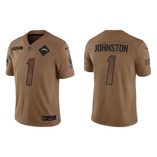 2023 Salute To Service Veterans Quentin Johnston Chargers Brown Jersey