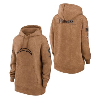 2023 Salute To Service Veterans Chargers Brown Women's Hoodie