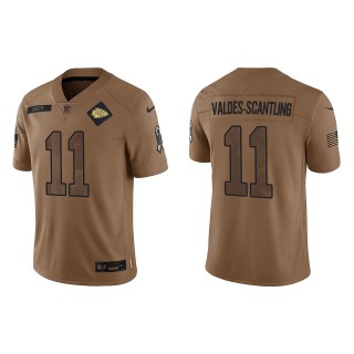 2023 Salute To Service Veterans Marquez Valdes-Scantling Chiefs Brown Jersey