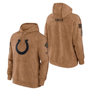 2023 Salute To Service Veterans Colts Brown Club Hoodie