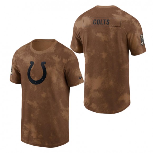 2023 Salute To Service Veterans Colts Brown Sideline T-Shirt