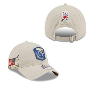 2023 Salute To Service Veterans Colts Stone 9TWENTY Adjustable Hat