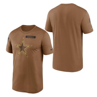 2023 Salute To Service Veterans Cowboys Brown Legend T-Shirt