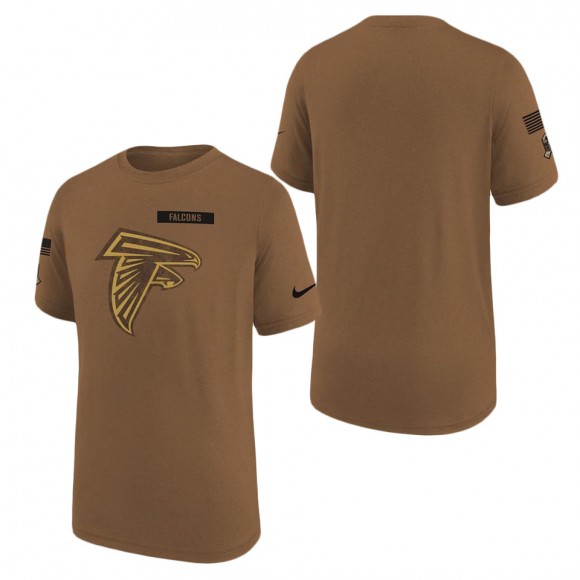 2023 Salute To Service Veterans Falcons Brown Legend Youth T-Shirt