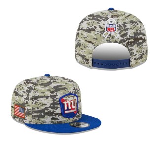 2023 Salute To Service Veterans Giants Camo Royal Snapback Youth Hat
