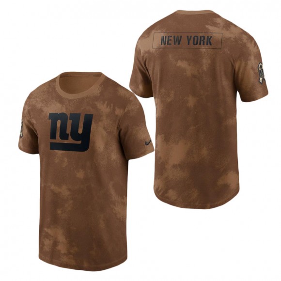 2023 Salute To Service Veterans Giants Brown Sideline T-Shirt