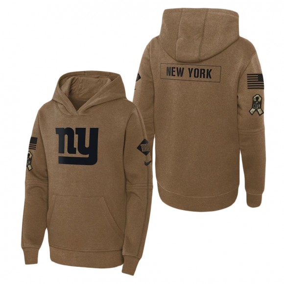 2023 Salute To Service Veterans Giants Brown Youth Hoodie