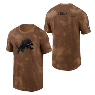 2023 Salute To Service Veterans Lions Brown Sideline T-Shirt