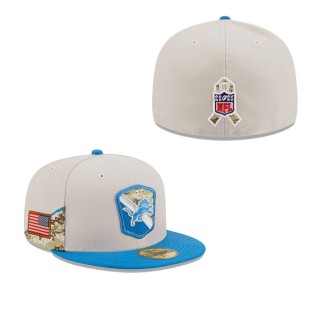2023 Salute To Service Veterans Lions Stone Blue Fitted Hat