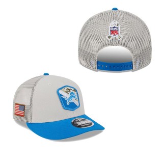 2023 Salute To Service Veterans Lions Stone Blue Low Profile Snapback Hat