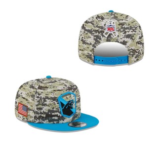2023 Salute To Service Veterans Panthers Camo Blue Snapback Hat