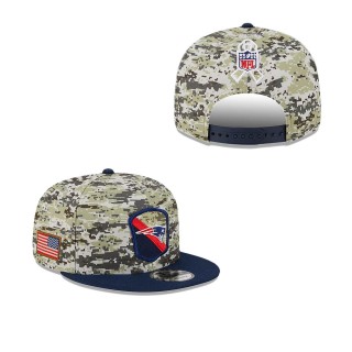 2023 Salute To Service Veterans Patriots Camo Navy Snapback Hat
