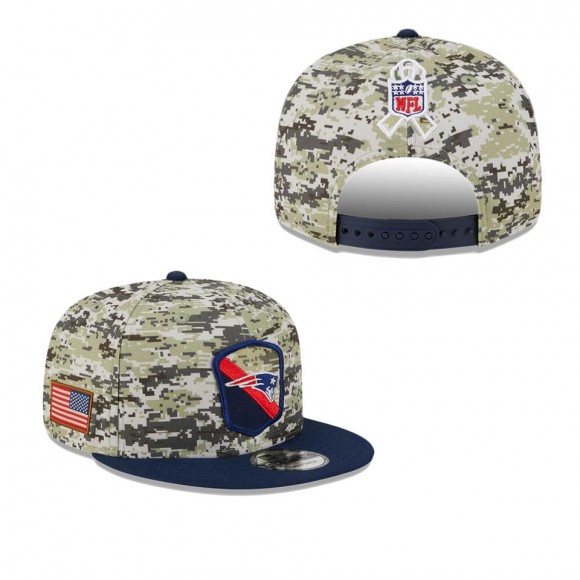 2023 Salute To Service Veterans Patriots Camo Navy Snapback Youth Hat