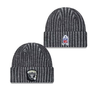 2023 Salute To Service Veterans Raiders Black Cuffed Youth Knit Hat