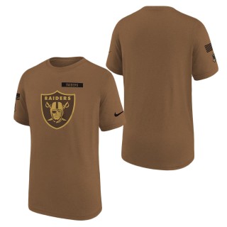 2023 Salute To Service Veterans Raiders Brown Legend Youth T-Shirt