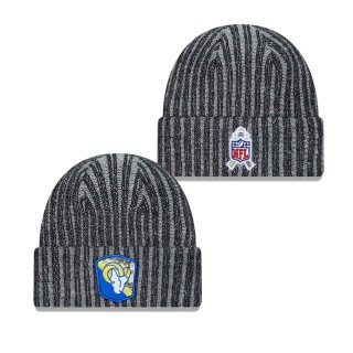 2023 Salute To Service Veterans Rams Black Cuffed Knit Hat