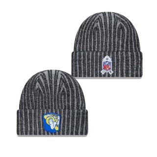 2023 Salute To Service Veterans Rams Black Cuffed Youth Knit Hat