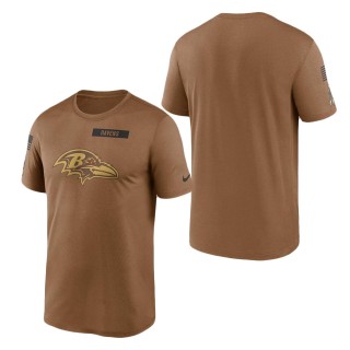 2023 Salute To Service Veterans Ravens Brown Legend T-Shirt