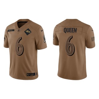 2023 Salute To Service Veterans Patrick Queen Ravens Brown Jersey