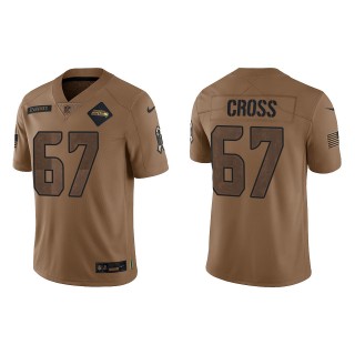 2023 Salute To Service Veterans Charles Cross Seahawks Brown Jersey