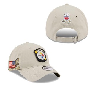 2023 Salute To Service Veterans Steelers Stone 9TWENTY Adjustable Hat