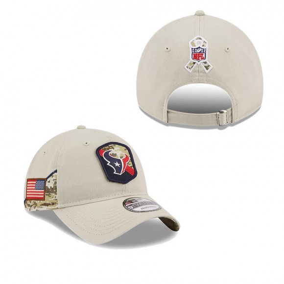 2023 Salute To Service Veterans Texans Stone 9TWENTY Adjustable Hat