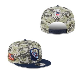 2023 Salute To Service Veterans Titans Camo Navy Snapback Hat
