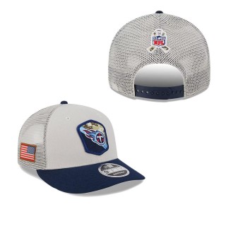 2023 Salute To Service Veterans Titans Stone Navy Low Profile Snapback Hat