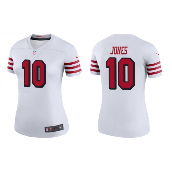 Women's Mac Jones San Francisco 49ers White Color Rush Legend Jersey
