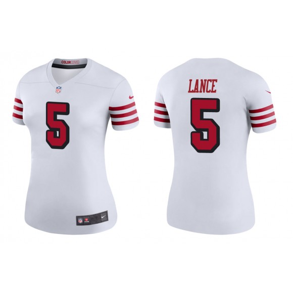 Women's Trey Lance San Francisco 49ers White Color Rush Legend Jersey