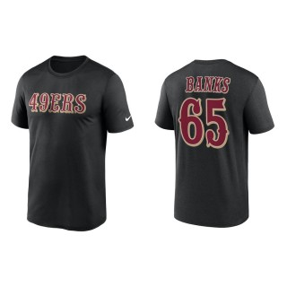 Aaron Banks 49ers Men's Wordmark Legend Black T-Shirt