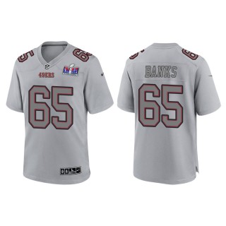 49ers Aaron Banks Gray Super Bowl LVIII Atmosphere Fashion Game Jersey