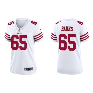 Women's 49ers Aaron Banks Game White Jersey