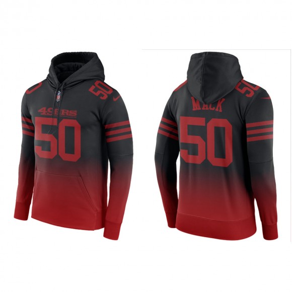 Alex Mack 49ers Men's Gradient Black Red Hoodie