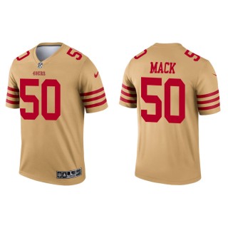 Men's 49ers Alex Mack Inverted Legend Gold Jersey