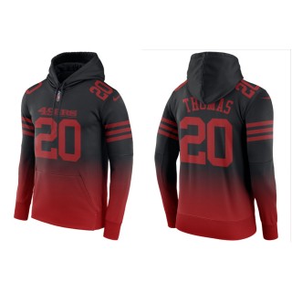 Ambry Thomas 49ers Men's Gradient Black Red Hoodie