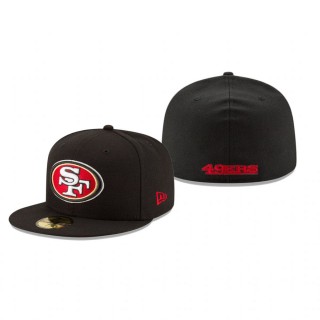San Francisco 49ers Black Omaha 59FIFTY Fitted Hat