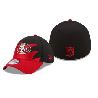 San Francisco 49ers Black Scarlet Surge 39THIRTY Flex Hat