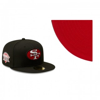 San Francisco 49ers Black Super Bowl XXIX Red Undervisor 59FIFTY Hat