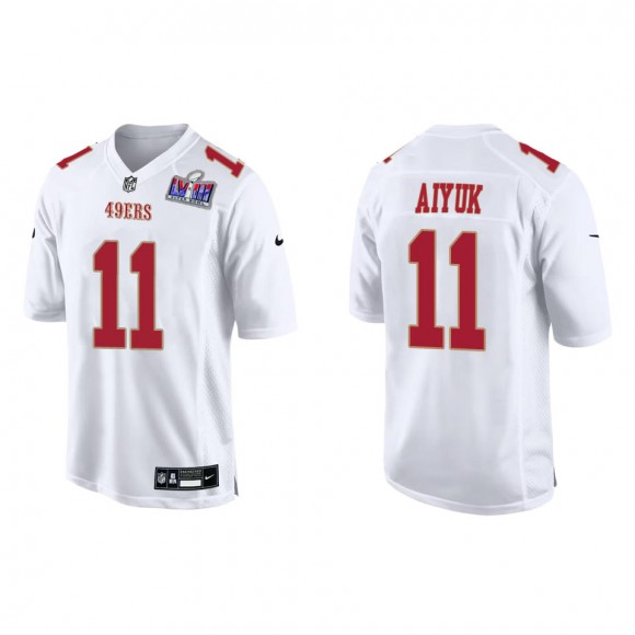 49ers Brandon Aiyuk Tundra White Super Bowl LVIII Fashion Game Jersey