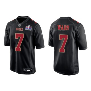 49ers Charvarius Ward Black Super Bowl LVIII Carbon Fashion Game Jersey