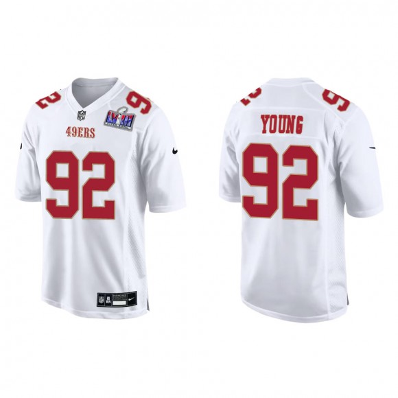 49ers Chase Young Tundra White Super Bowl LVIII Fashion Game Jersey