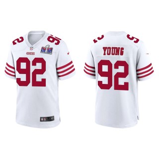 49ers Chase Young White Super Bowl LVIII Game Jersey